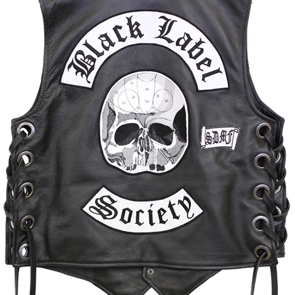 Black Label Society Leather Vest - PINESMAX