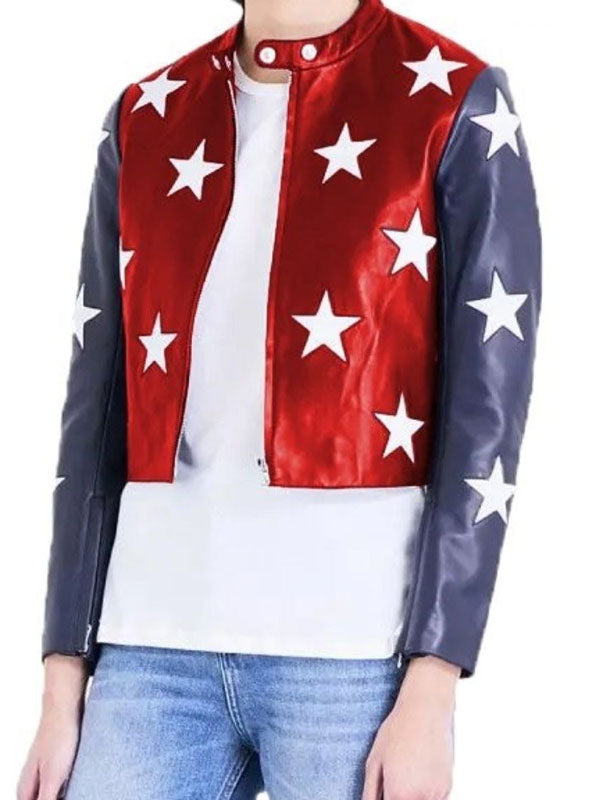 Independence Day Cropped Jacket For Womens - PINESMAX