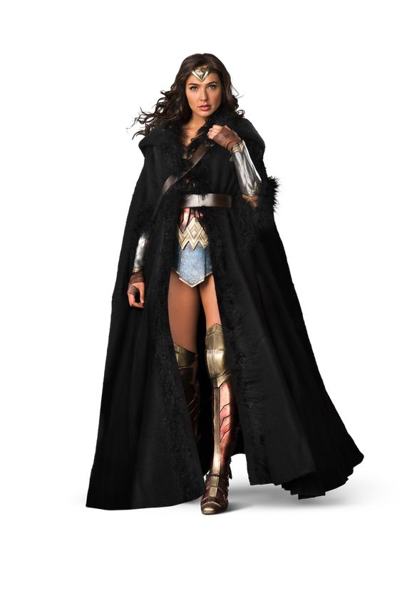 Wonder Woman Gal Gadot Long Fur Coat - PINESMAX