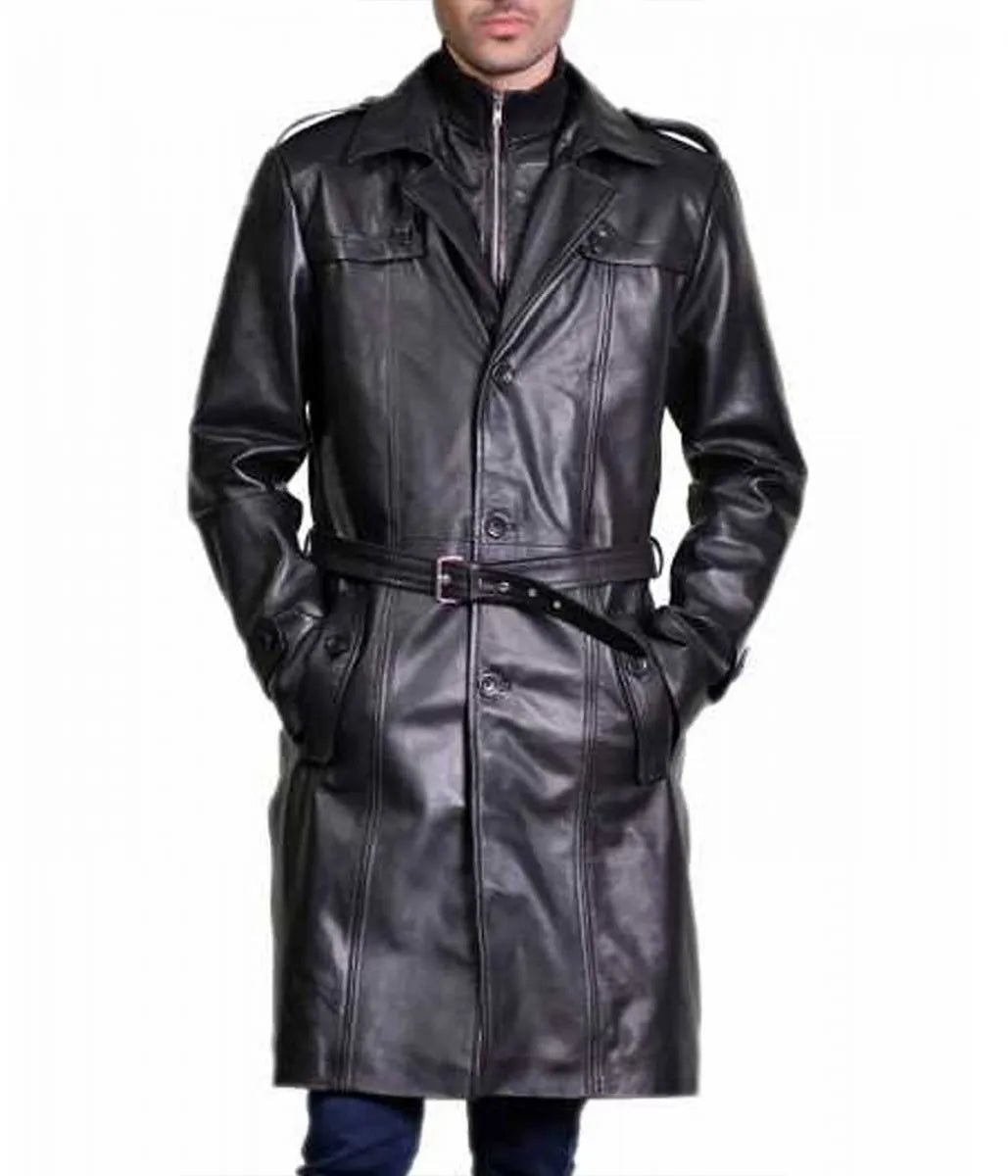 Elon Musk Leather Duster Coat - PINESMAX