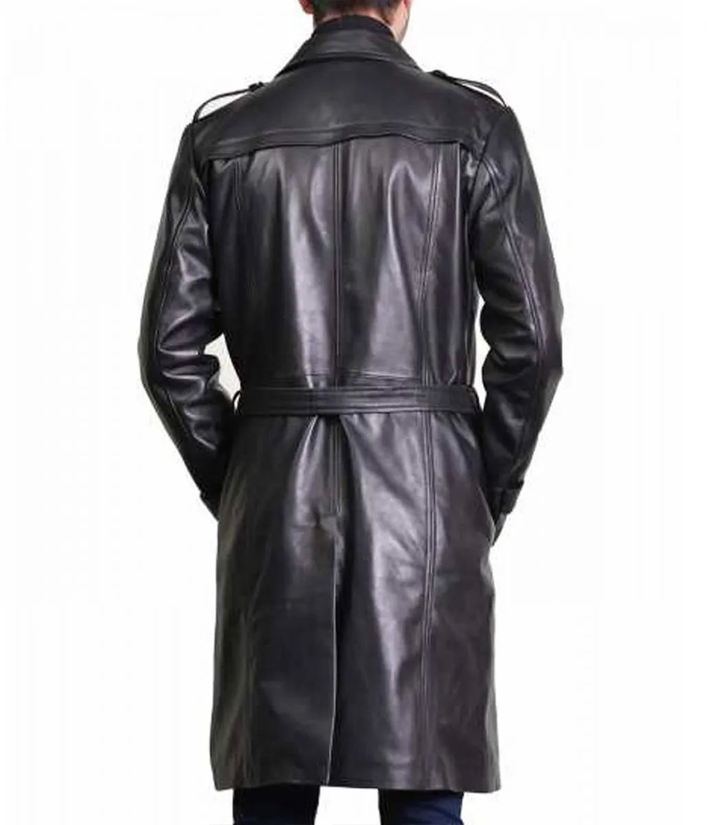 Elon Musk Leather Duster Coat - PINESMAX