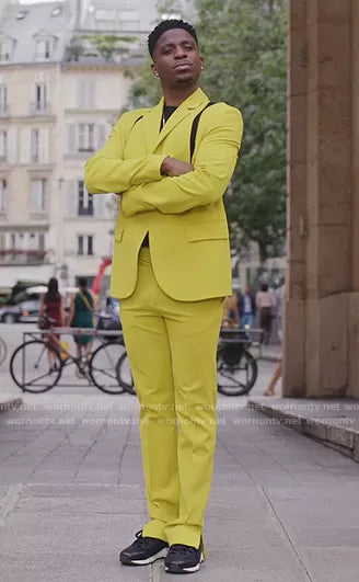 Samuel Arnold Emily In Paris Season 3 Julien Yellow Blazer
