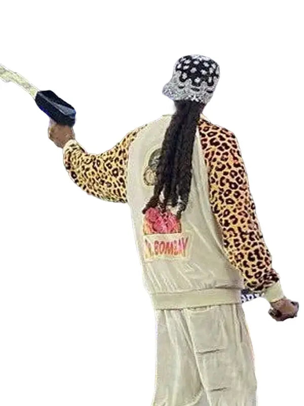 Death Row Snoop Dogg Leopard Track Jacket - PINESMAX