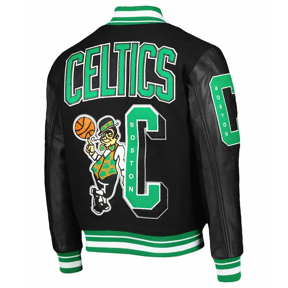 NBA Finals Boston Celtics Mash Up Champions Varsity Jacket - PINESMAX
