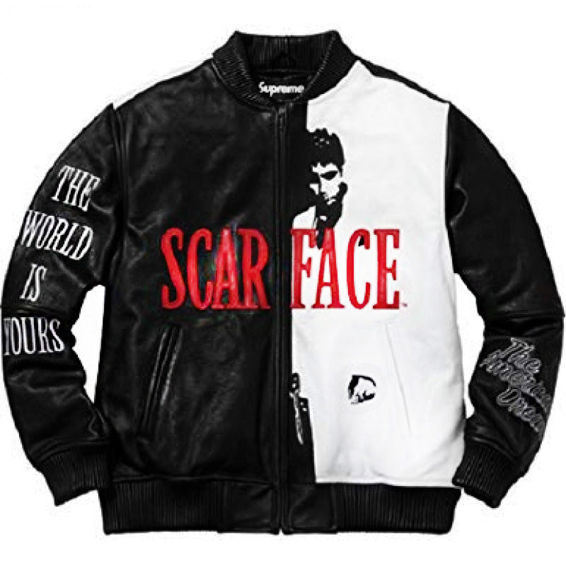 Scarface Al Pacino Black Leather Jacket - PINESMAX
