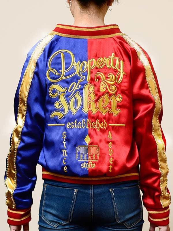 Suicide Squad Harley Quinn Red and Blue Jacket - PINESMAX