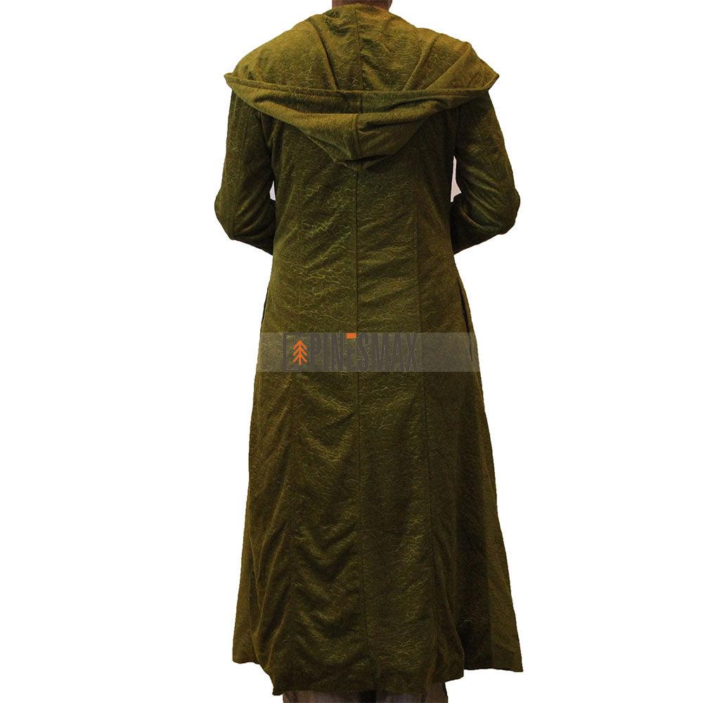 The Undoing Nicole Kidman Green Trench Coat, Velvet Textured Coat - PINESMAX