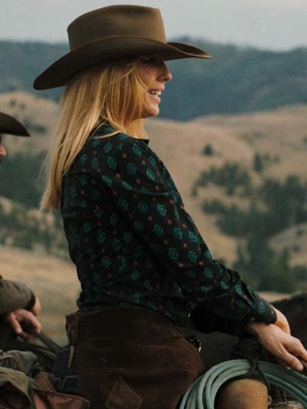 Yellowstone Season 5 Beth Dutton Printed Shirt - PINESMAX