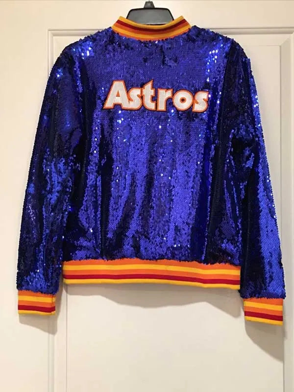Astros Sequin Blue Jacket - PINESMAX