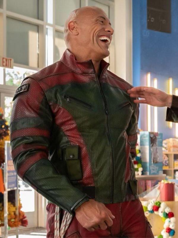 Red One 2023 Dwayne Johnson Leather Jacket - PINESMAX