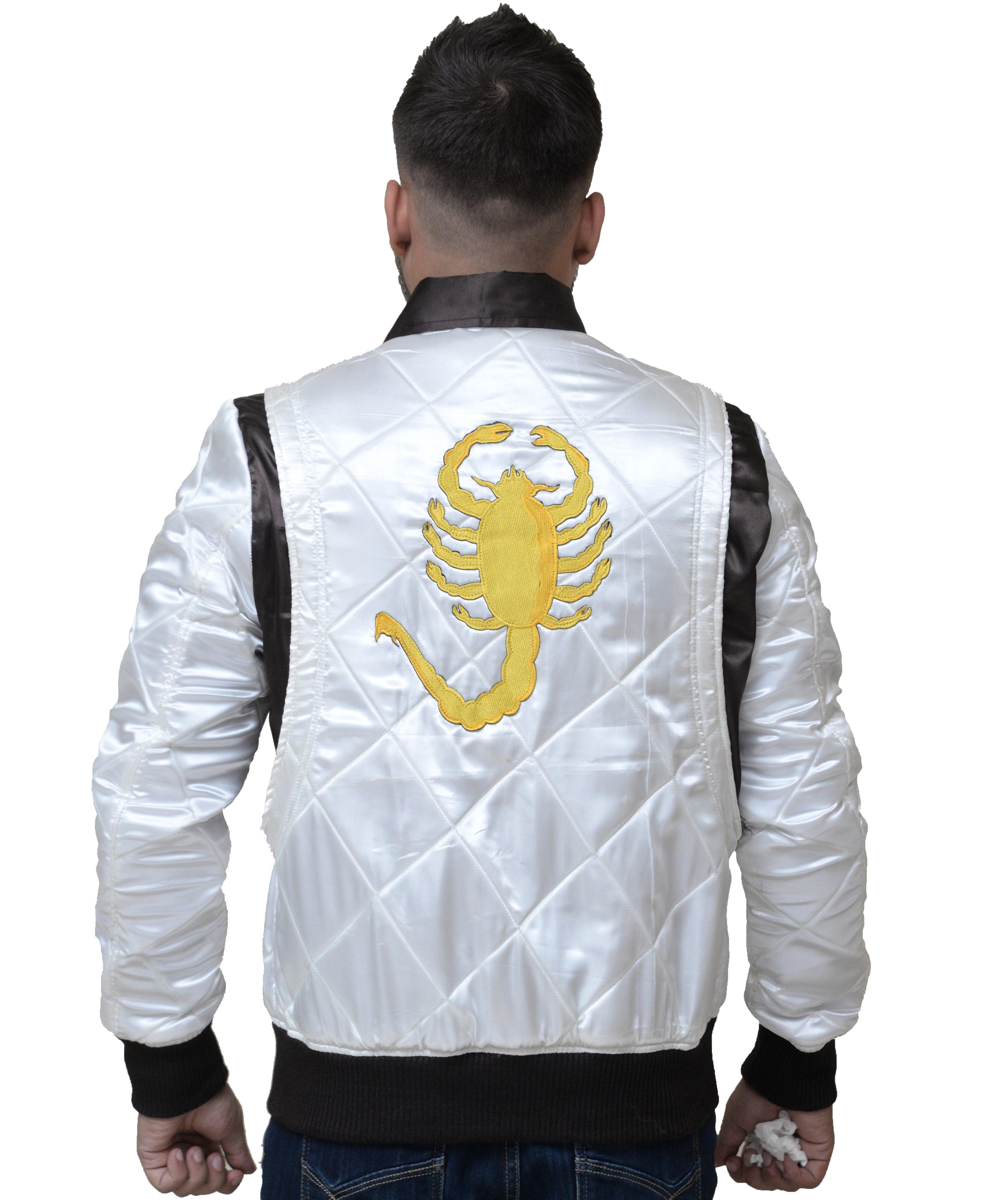 Ryan Gosling Drive Satin Scorpion Jacket - PINESMAX