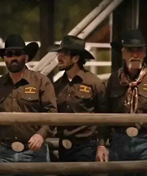 Dutton Ranch Brown Shirt Yellowstone Season 5 - PINESMAX