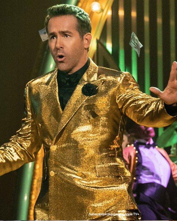 Ryan Reynolds Spirited Gold Suit - PINESMAX