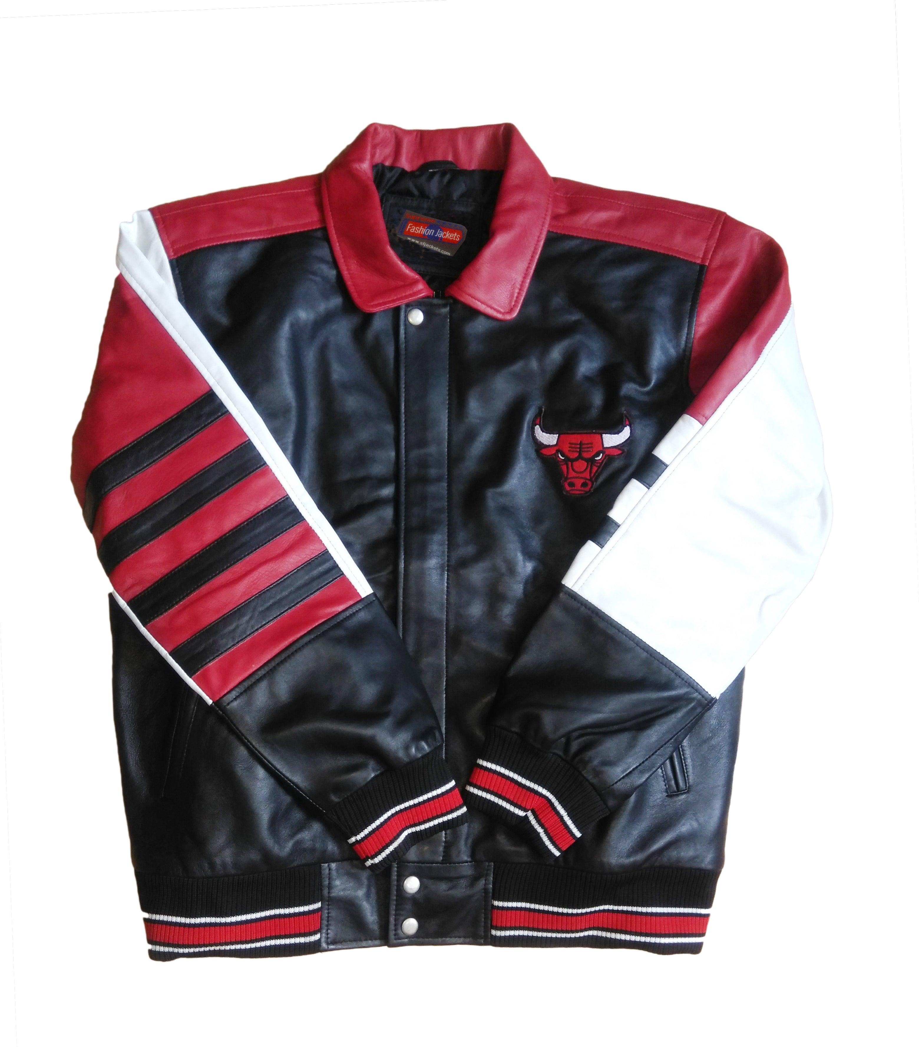 Vintage Chicago Bulls Leather Jacket - PINESMAX