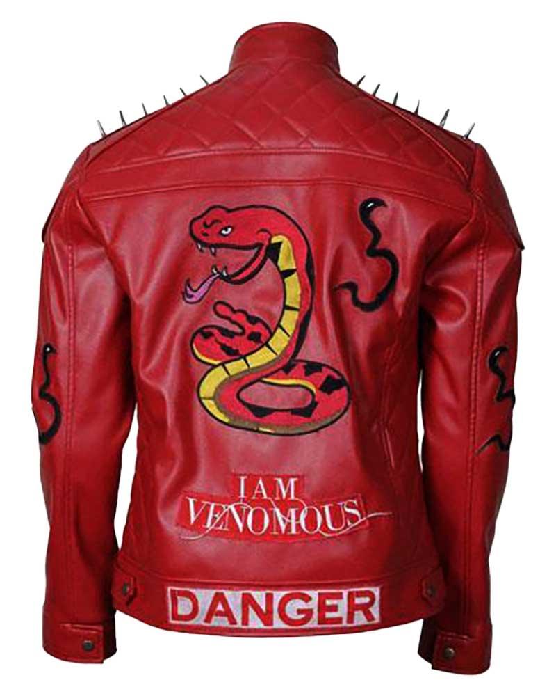 I Am Venomous Last Bite Snake Danger Studded Jacket - PINESMAX