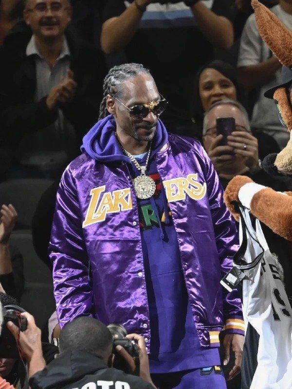 Snoop Dogg Los Angeles Lakers Purple Jacket - PINESMAX