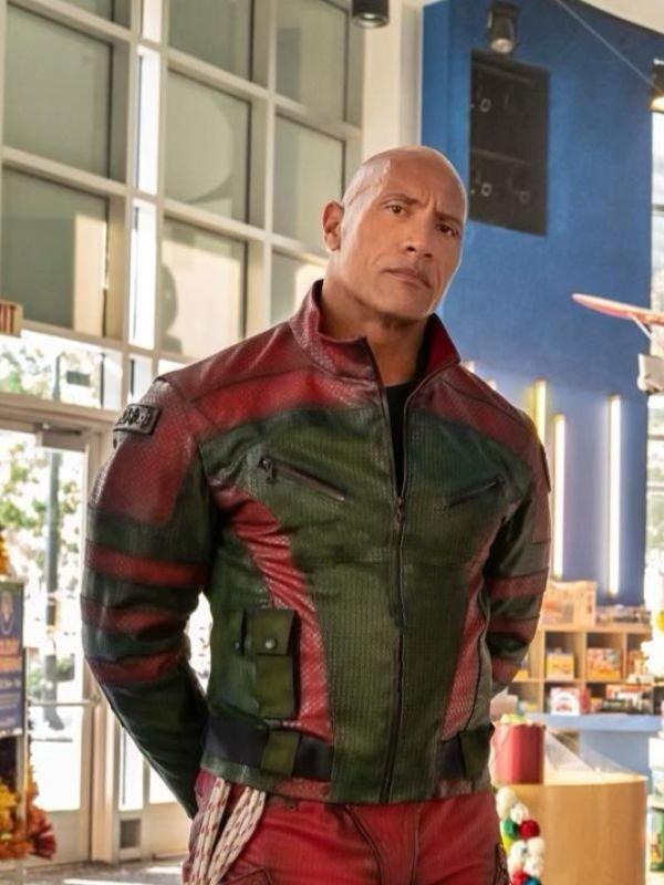 Red One 2023 Dwayne Johnson Leather Jacket - PINESMAX