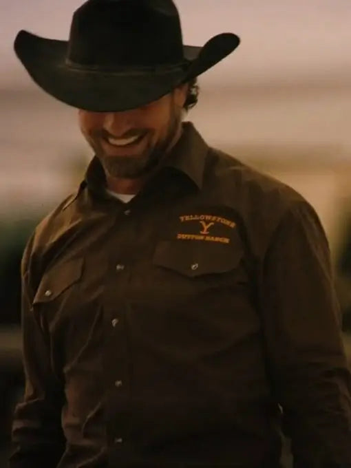 Dutton Ranch Brown Shirt Yellowstone Season 5 - PINESMAX