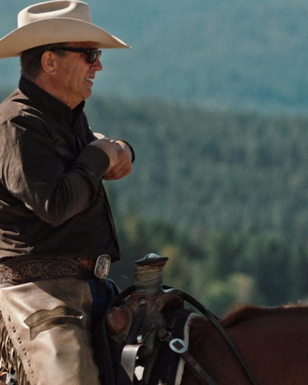 John Dutton Cotton Brown Shirt Yellowstone Season 4 - PINESMAX