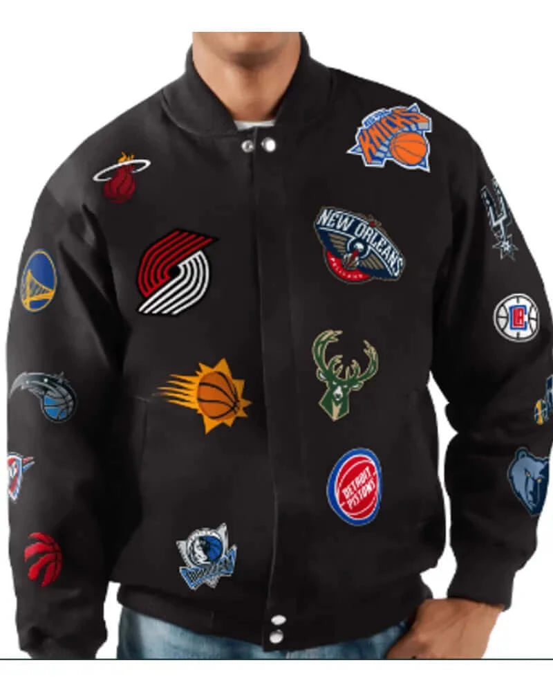 Carl Banks NBA Twill Collage Jacket - PINESMAX