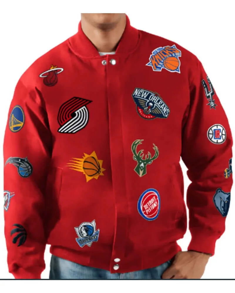 Carl Banks NBA Twill Collage Jacket - PINESMAX
