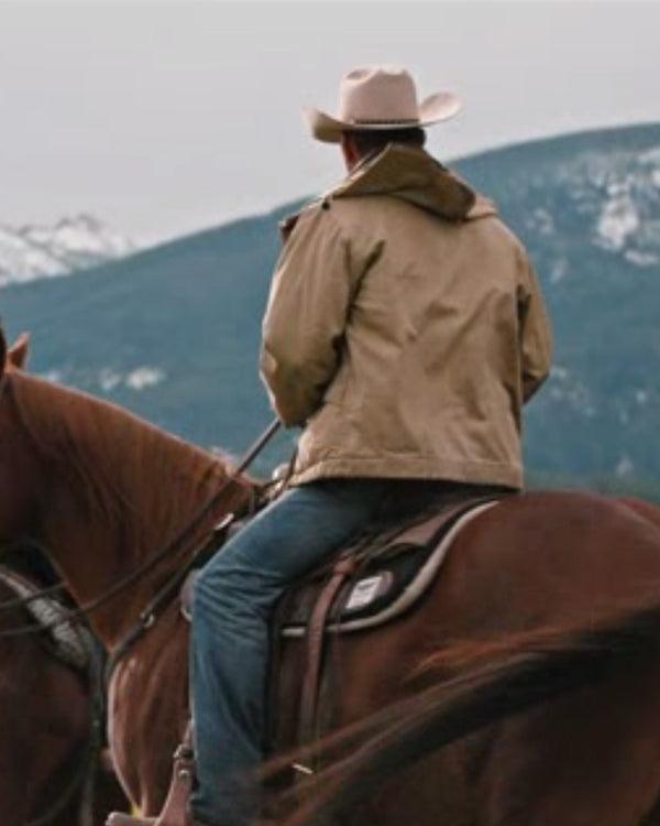 John Dutton Western Cotton Jacket Yellowstone Season 4 - PINESMAX