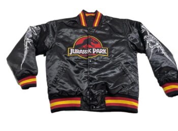 Jurassic Park Black Bomber Jacket - PINESMAX