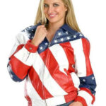 American Flag Leather Jacket - PINESMAX