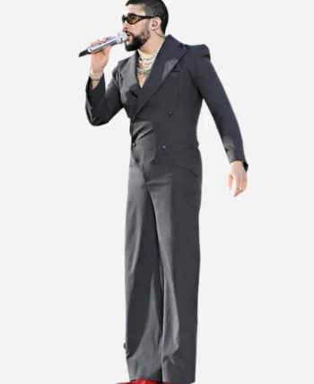 2024 Vogue World Paris Bad Bunny Gray Suit