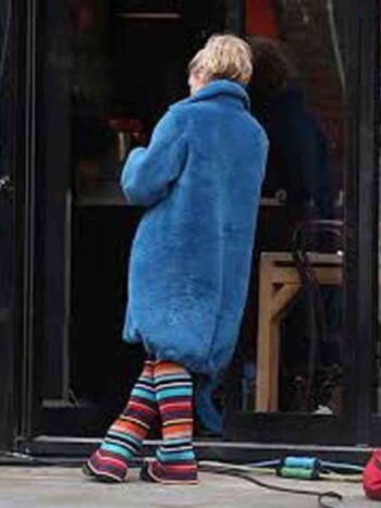 Billie Piper I Hate Suzie Blue Teddy Coat - PINESMAX