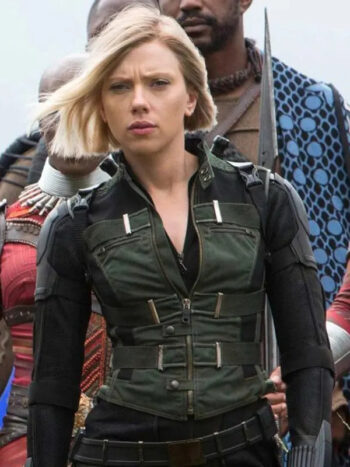Avengers 4 Scarlett Johansson Green And Black Vest