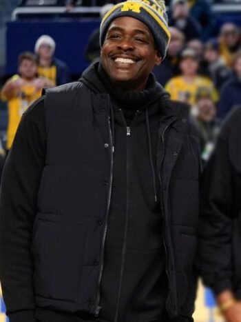 Chris Webber Black Parachute Puffer Vest