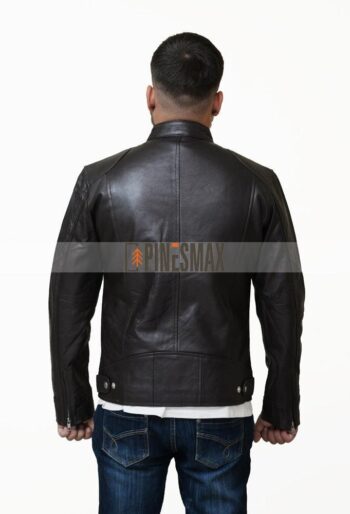 Dodge Men Biker Stylish Leather Jacket - PINESMAX
