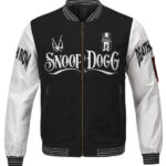 Death Row Records Snoop Dogg Black Varsity Jacket - PINESMAX