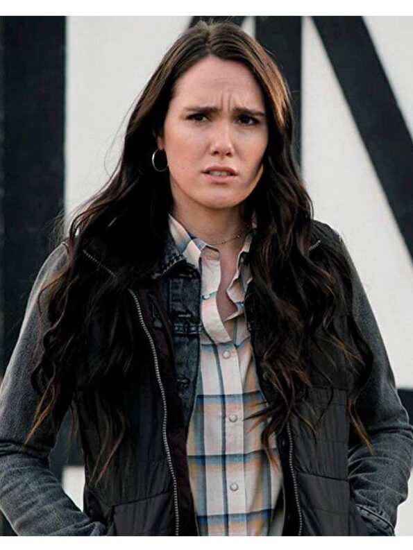 Mia Black Puffer Vest Yellowstone Season 3 - PINESMAX