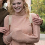 A Rainy Day In New York Elle Fanning Pink Sweater