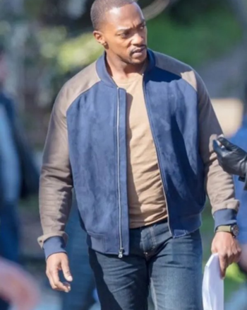 Sam Wilson The Falcon And The Winter Soldier Cotton Varsity Jacket