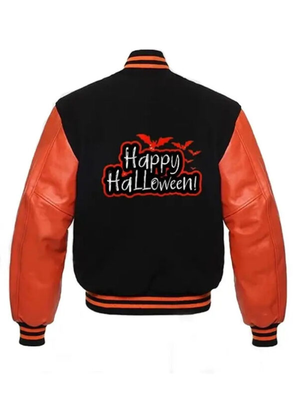 Happy Halloween Varsity Bomber Jacket - PINESMAX