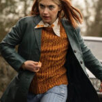 Imogen-Poots-Roses-War-Green-Leather-Coat
