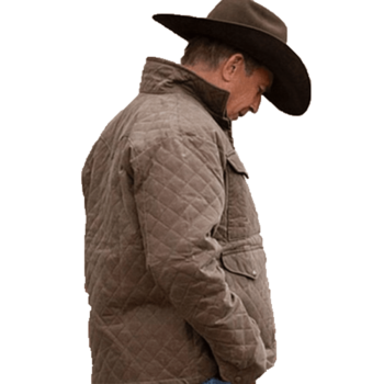 Men Kevin Costner Quilted Jacket Yellowstone Season 4 | John Dutton Yellowstone Jacket - PINESMAX