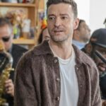 Justin Timberlake Brown Wool Jacket