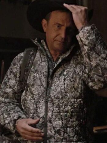 John Dutton Snake Print Jacket Yellowstone Season 5 - PINESMAX