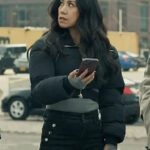 Liza Lapira The Equalizer S03 Black Puffer Cropped Jacket