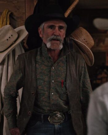 Lloyd Brown Leather Vest Yellowstone Season 4 - PINESMAX