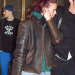 NYC Dua Lipa Brown Leather Jacket