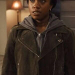 Legend of the Lost Locket 2024 Natasha Burnett Suede Leather Jacket