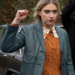 Rose’s War 2024 Imogen Poots Grey Jacket