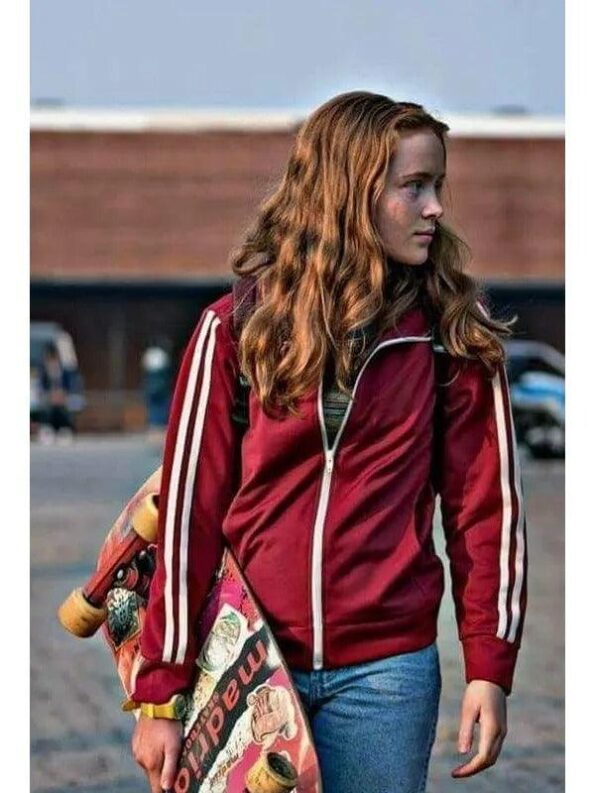 Max Mayfield Red Fleece Jacket Stranger Things Season 4 - PINESMAX