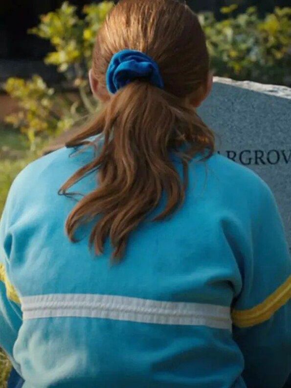 Max Mayfield Blue Fleece Jacket Stranger Things Season 4 - PINESMAX