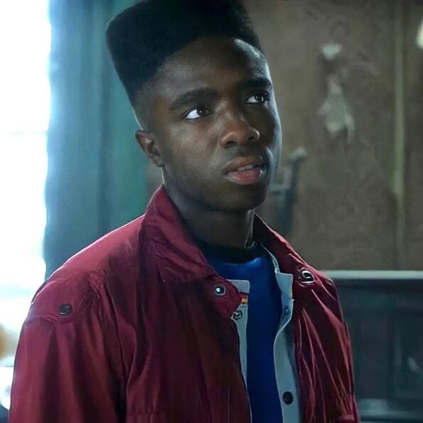 Lucas Sinclair Maroon Cotton Jacket Stranger Things Season 4 - PINESMAX